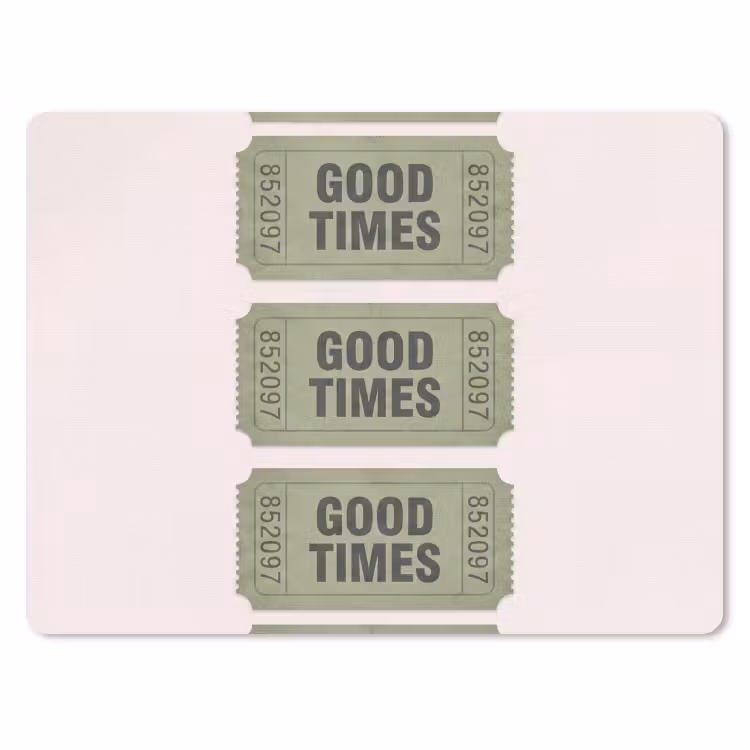 Kaartje - Vintage - Groen - Evenement - Collectie muismat rubber klein -3d