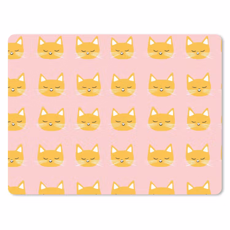 Katten - Patroon - Roze muismat rubber klein 262 -3d