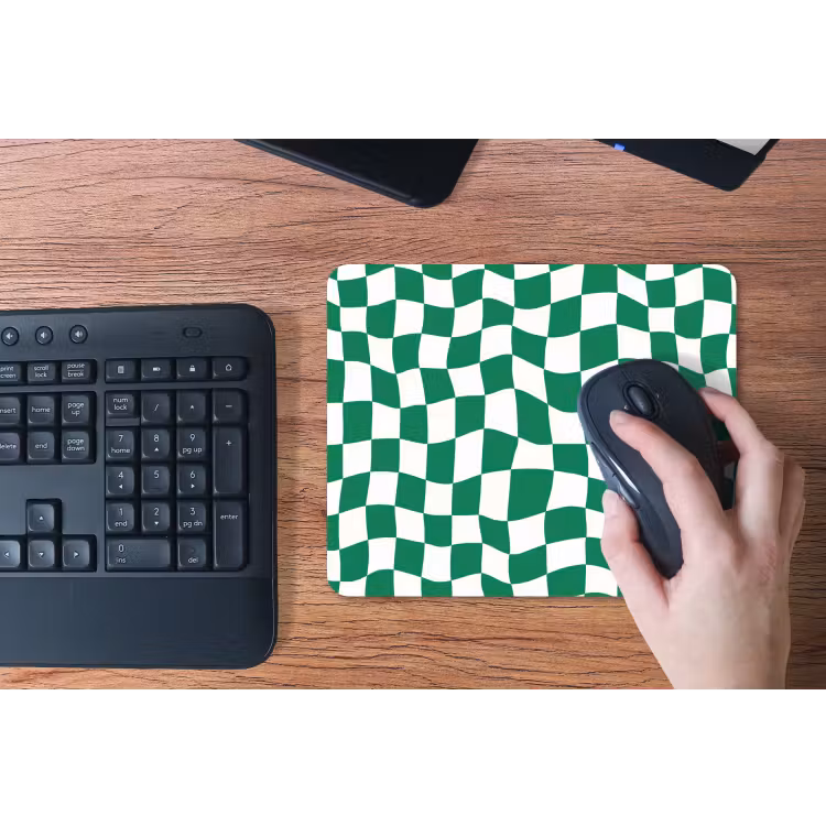 Schaakbord - Golvend - Groen muismat rubber klein 262 -toetsenbord