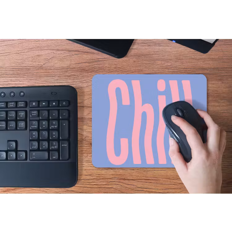 Chill - Roze - Blauw - Golvend muismat rubber klein -toetsenbord