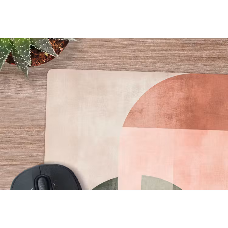 Cirkel - Abstract - Roze muismat rubber klein -closeup