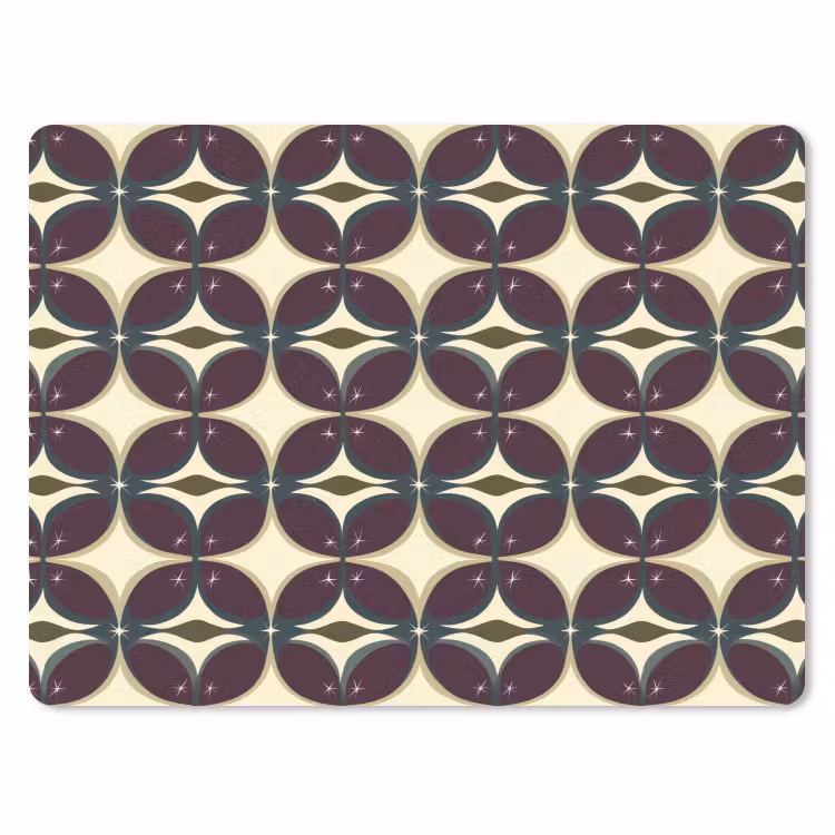 Cirkel - Retro - Kleurrijk muismat rubber klein 262 -3d