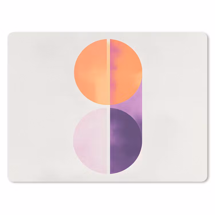 Cirkels - Abstract - Paars muismat rubber klein -3d