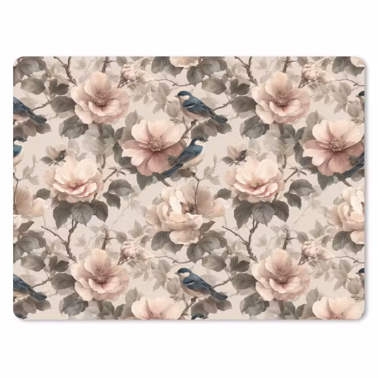 Klassiek - Vogels - Kleurrijk muismat rubber klein 262 -3d