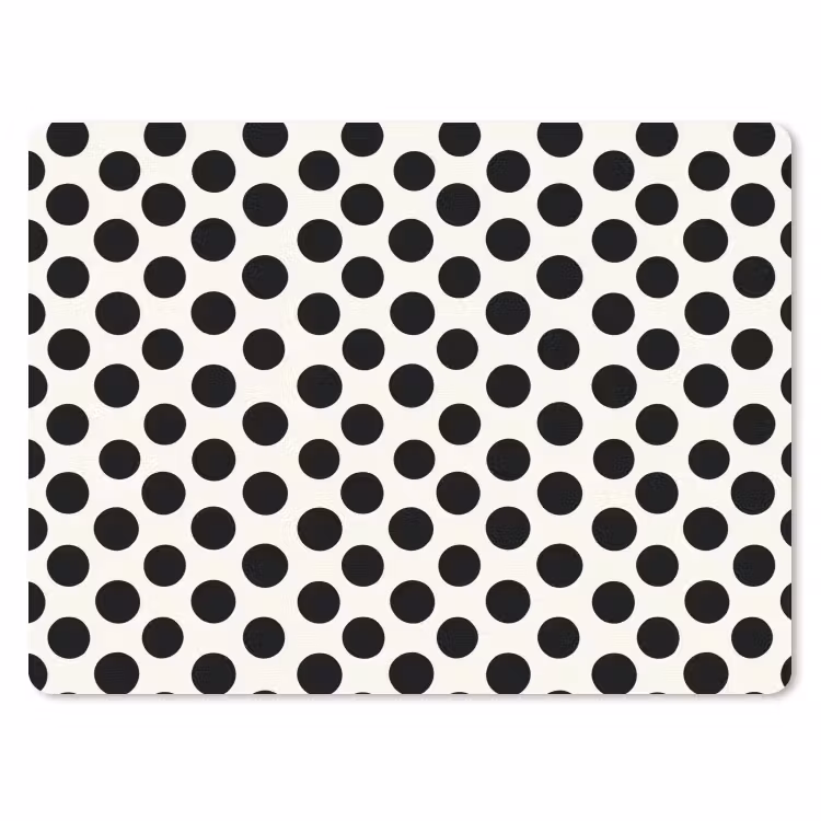 Klassiek - Stippen - Zwart muismat rubber klein 262 -3d