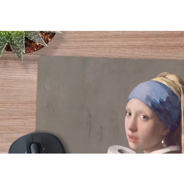 Klassiek - Humor - Kleurrijk muismat rubber klein -closeup