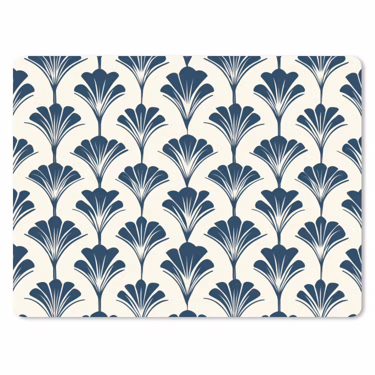Klassiek - Motief - Blauw muismat rubber klein 262 -3d