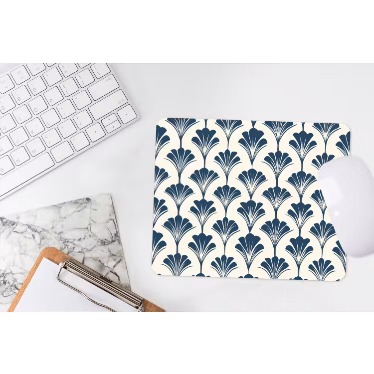 Klassiek - Motief - Blauw muismat rubber klein 262 -witbureau