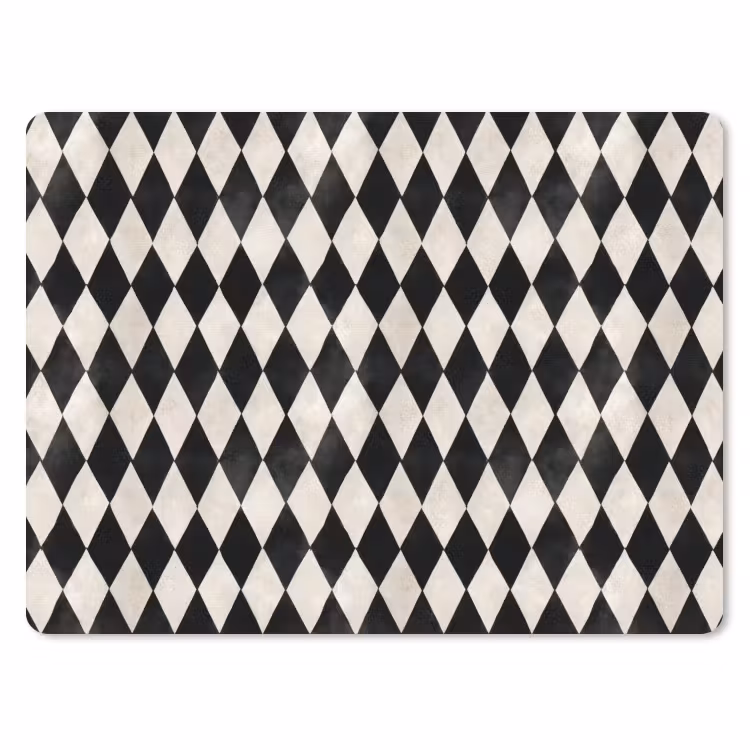 Klassiek - Patroon - Zwart muismat rubber klein 262 -3d