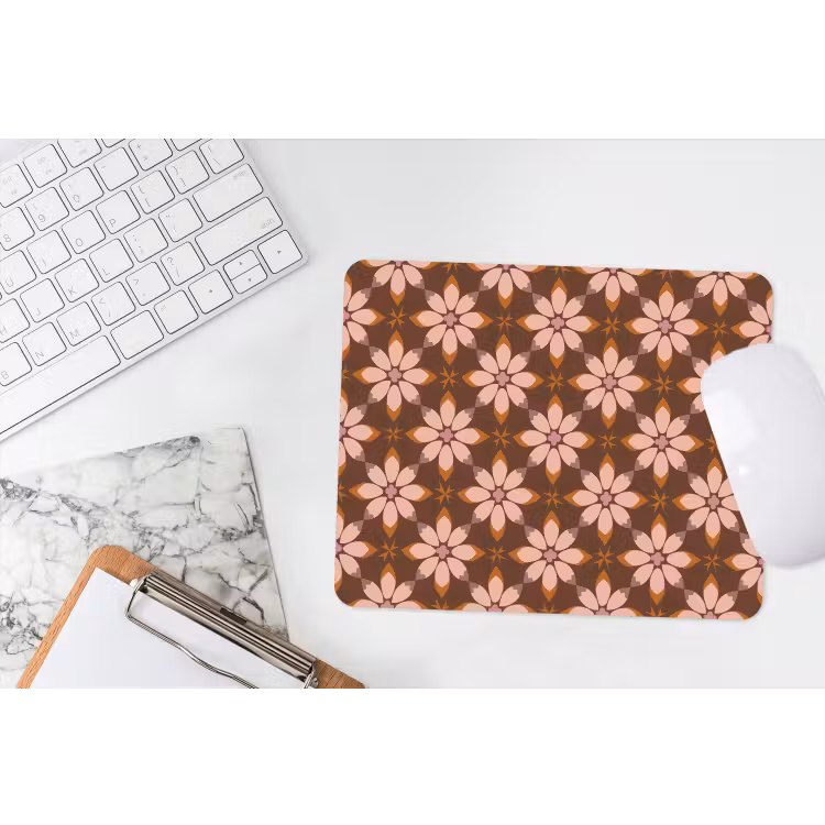 Klassiek - Retro - Bruin muismat rubber klein 262 -witbureau
