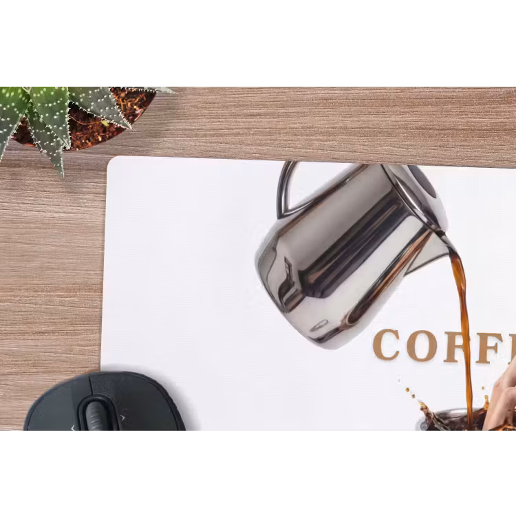 Koffie - Mok - Kan - Therapie muismat rubber klein -closeup