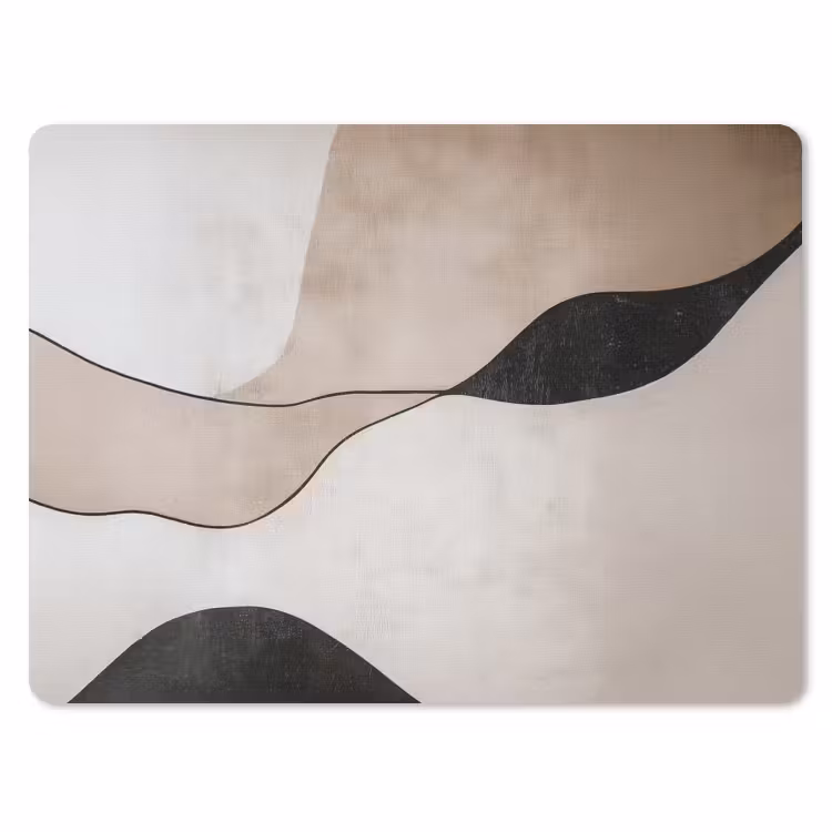 Contourlijnen - Abstracte landschap muismat rubber klein -3d