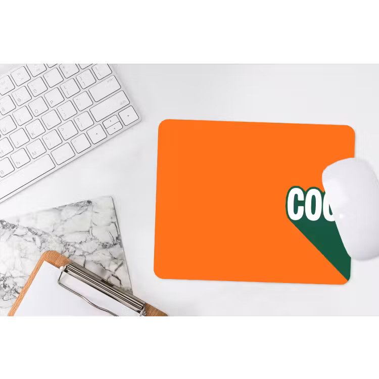 Cool - Oranje - Groen muismat rubber klein -witbureau