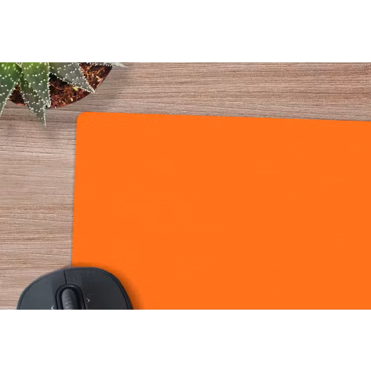 Cool - Oranje - Groen muismat rubber klein -closeup