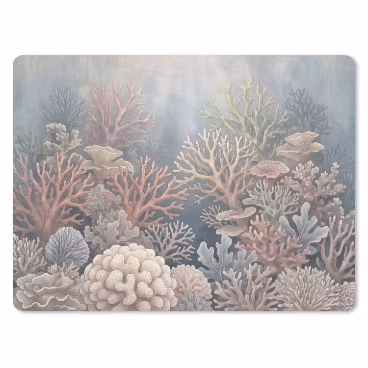 Koraal - Zeeleven - Onderwater - Illustratie - Natuur muismat rubber klein -3d