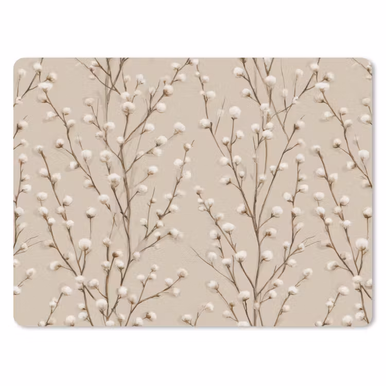 Katoen - Natuur - Taupe muismat rubber klein 262 -3d