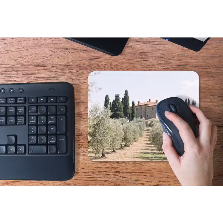 Mouse Pad - Country house - olive tree - orchard - Landhuis - olijfboom - gaard muismat rubber klein