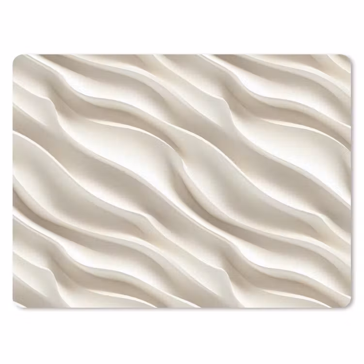 Diagonaal - Golven - Crème muismat rubber klein 262 -3d
