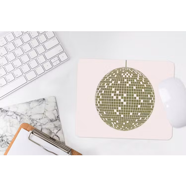 Disco - Bal - Groen - Abstract - Modern muismat rubber klein -witbureau