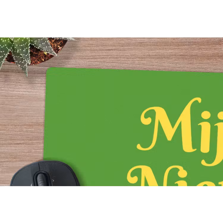Mij niet bellen - Telefoon - Groen muismat rubber klein -closeup