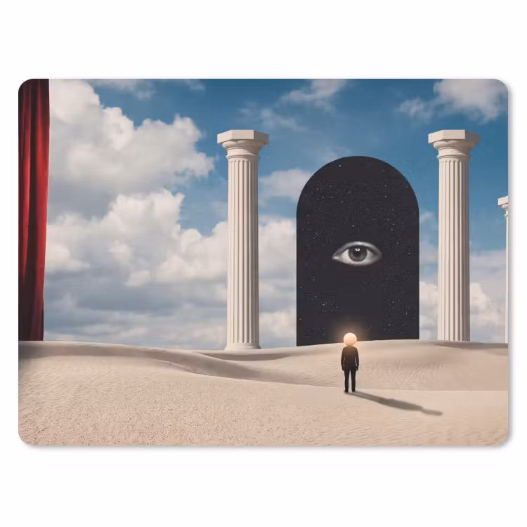 Mouse Pad - Dream - Desert - Eye - Droom - Woestijn - Oog muismat rubber klein