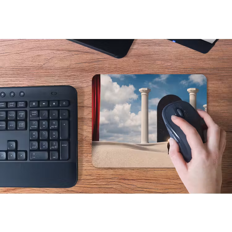 Mouse Pad - Dream - Desert - Eye - Droom - Woestijn - Oog muismat rubber klein
