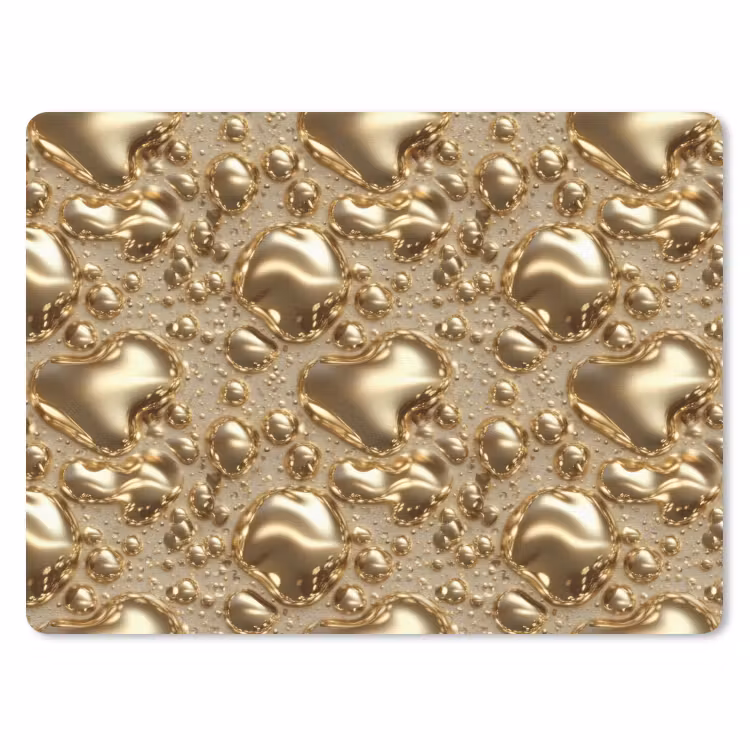 Druppels - Organisch - Goud muismat rubber klein 262 -3d