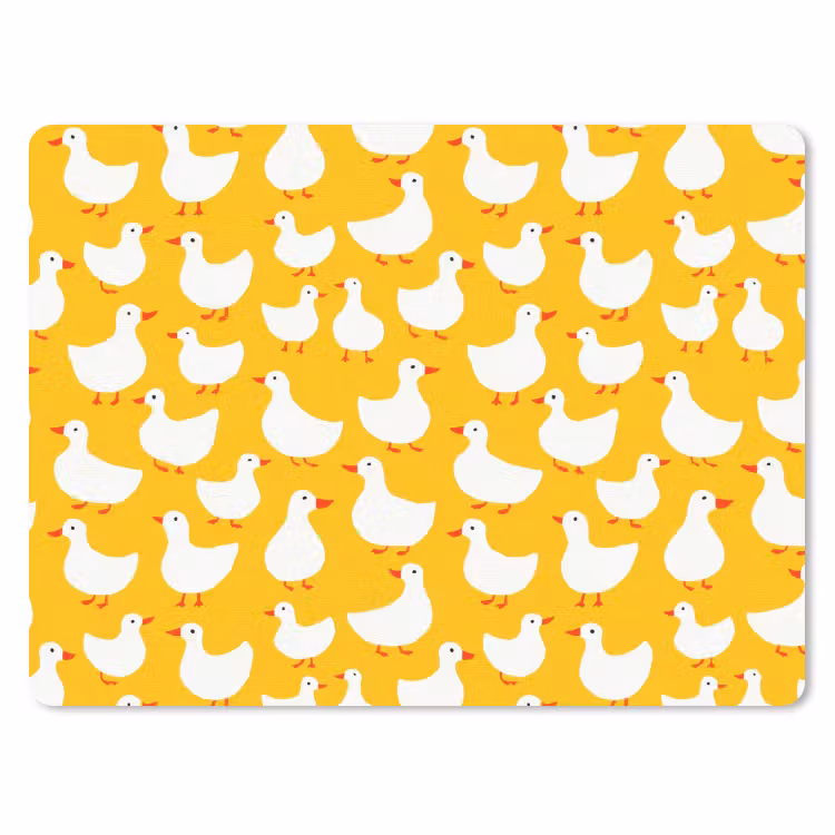 Eendjes - Patroon - Geel muismat rubber klein 262 -3d