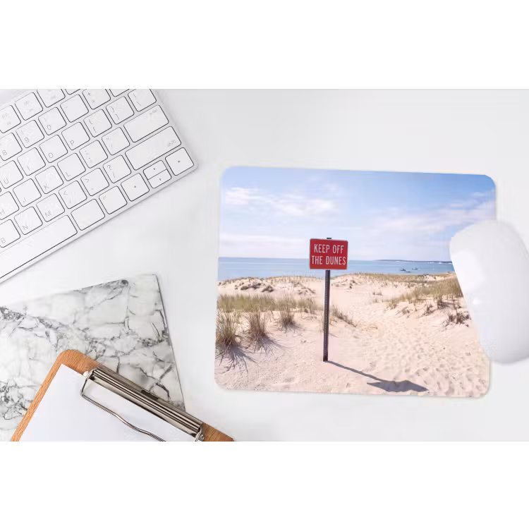 Duin - Bord - Kust - Landschap - Rood muismat rubber klein -witbureau