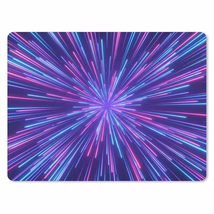 Dynamisch - Ruimte - Kleurrijk muismat rubber klein -3d