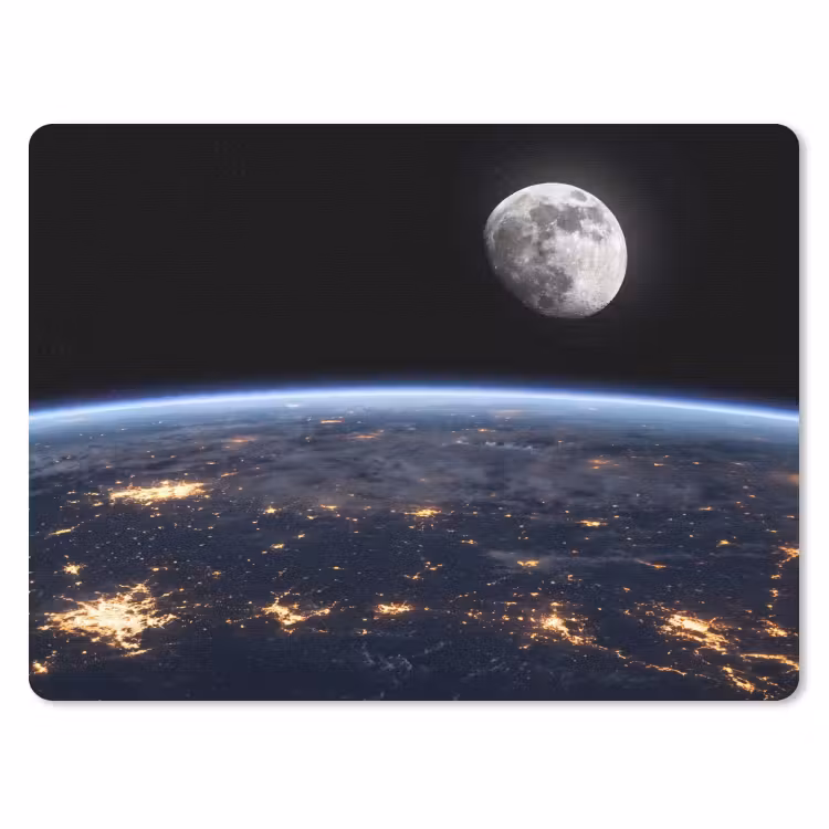 Mouse Pad - Earth - Night - Space - Aarde - Nacht - Ruimte muismat rubber klein