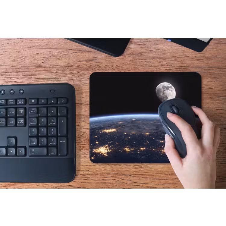 Mouse Pad - Earth - Night - Space - Aarde - Nacht - Ruimte muismat rubber klein