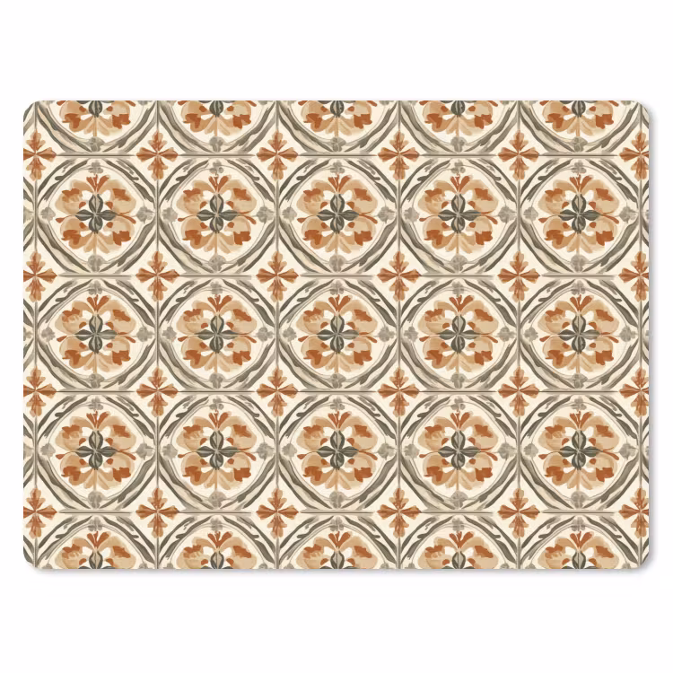 Elegant - Antiek - Kleurrijk muismat rubber klein 262 -3d