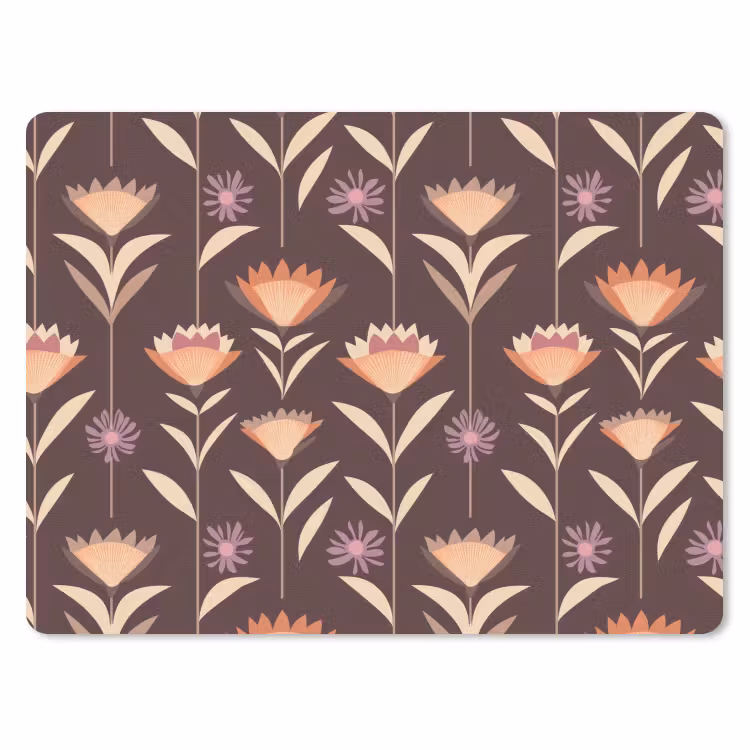 Elegant - Retro - Bruin muismat rubber klein 262 -3d