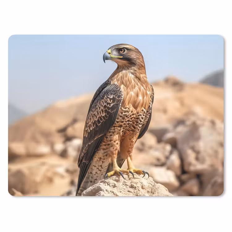 Valk - Vogel - Rots - Macht muismat rubber klein -3d