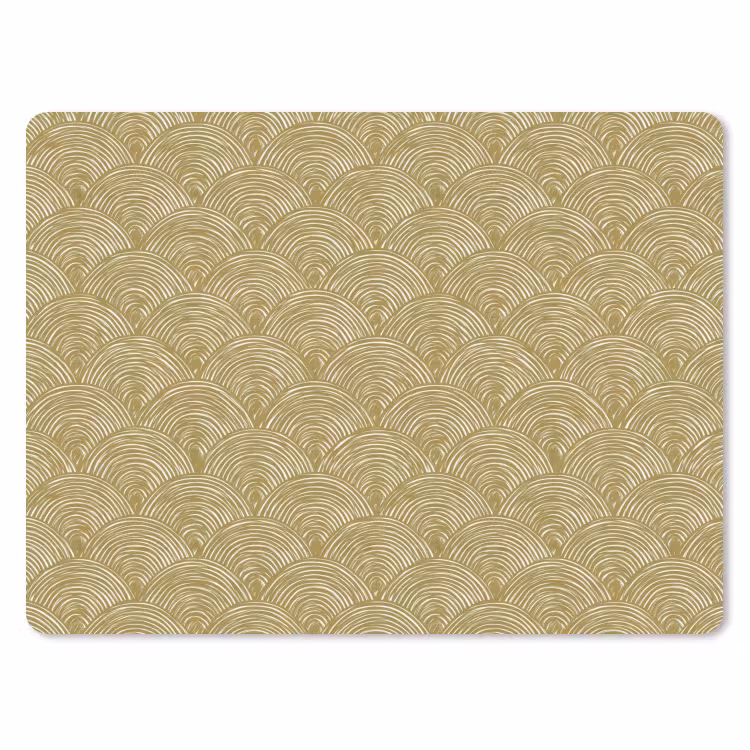 Waaier - Geometrisch - Groen muismat rubber klein 262 -3d