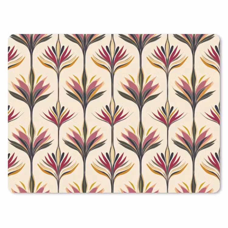 Waaier - Motief - Kleurrijk muismat rubber klein 262 -3d