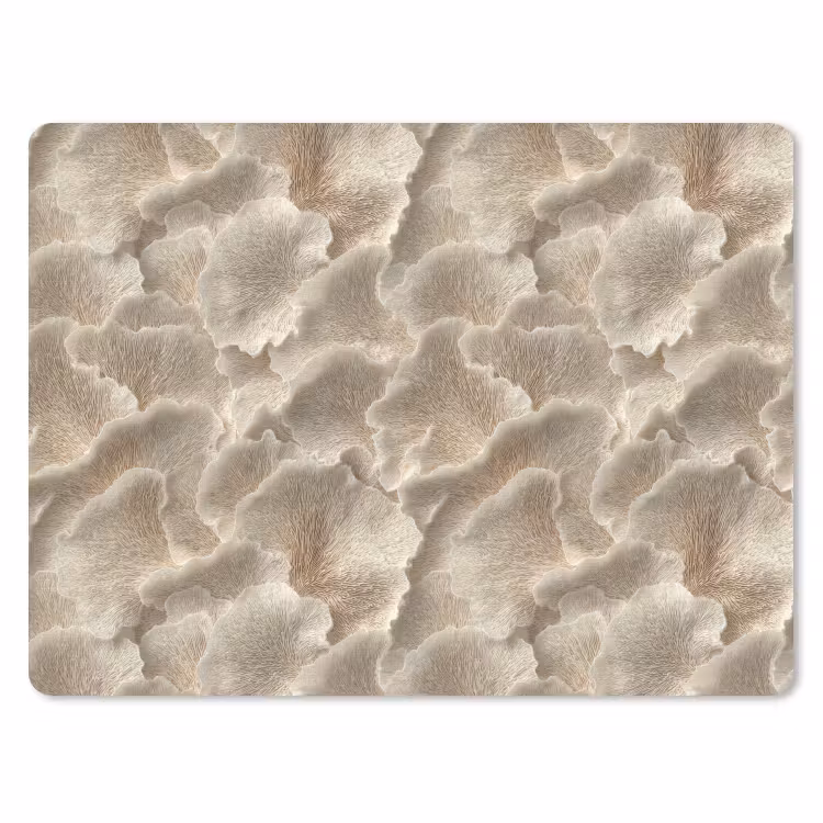 Waaierstructuren - Beige - Vezeltextuur muismat rubber klein 262 -3d
