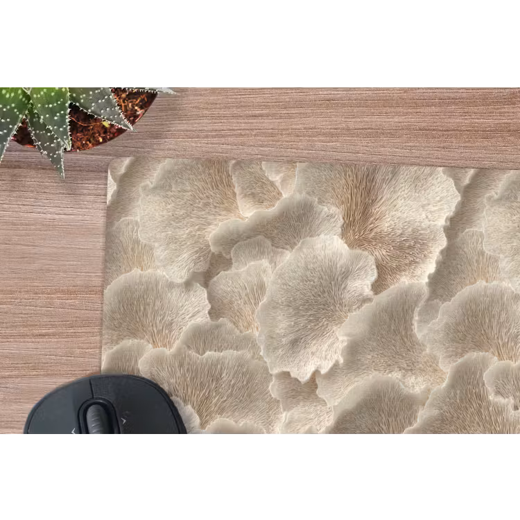 Waaierstructuren - Beige - Vezeltextuur muismat rubber klein 262 -closeup