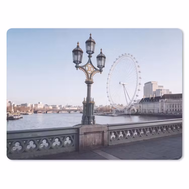 Reuzenrad - Londen - Stad - Architectuur - Brug muismat rubber klein -3d