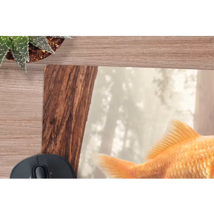 Mouse Pad - Fish - Forest - Fantasy - Vis - Bos - Fantasie muismat rubber klein