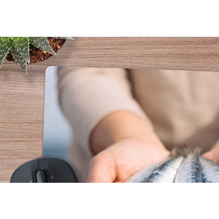 Mouse Pad - Fish - Hands - Nature - Vis - Handen - Natuur muismat rubber klein