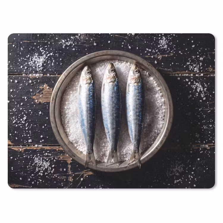 Mouse Pad - Fish - Salt - Food - Vis - Zout - Eten muismat rubber klein