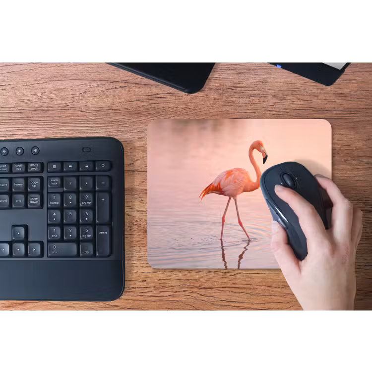 Flamingo - Water - Roze muismat rubber klein -toetsenbord