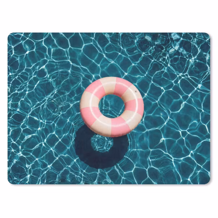 Drijvend - Zwemband - Water muismat rubber klein -3d