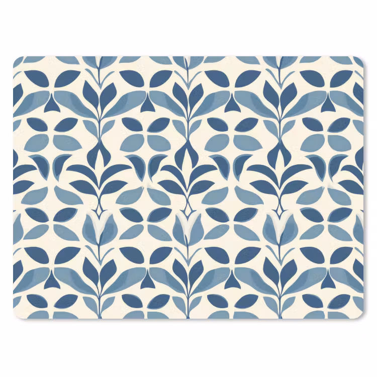 Flora - Modern - Blauw muismat rubber klein 262 -3d