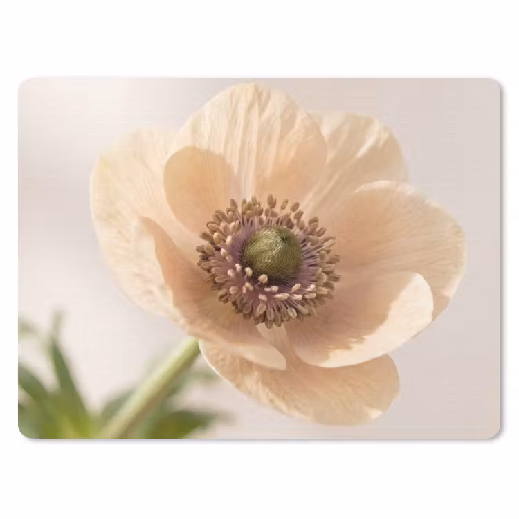 Bloem - Minimalistisch - Groen muismat rubber klein -3d