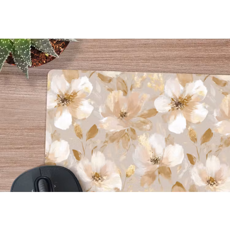 Bloemen - artistiek - Goud muismat rubber klein 262 -closeup
