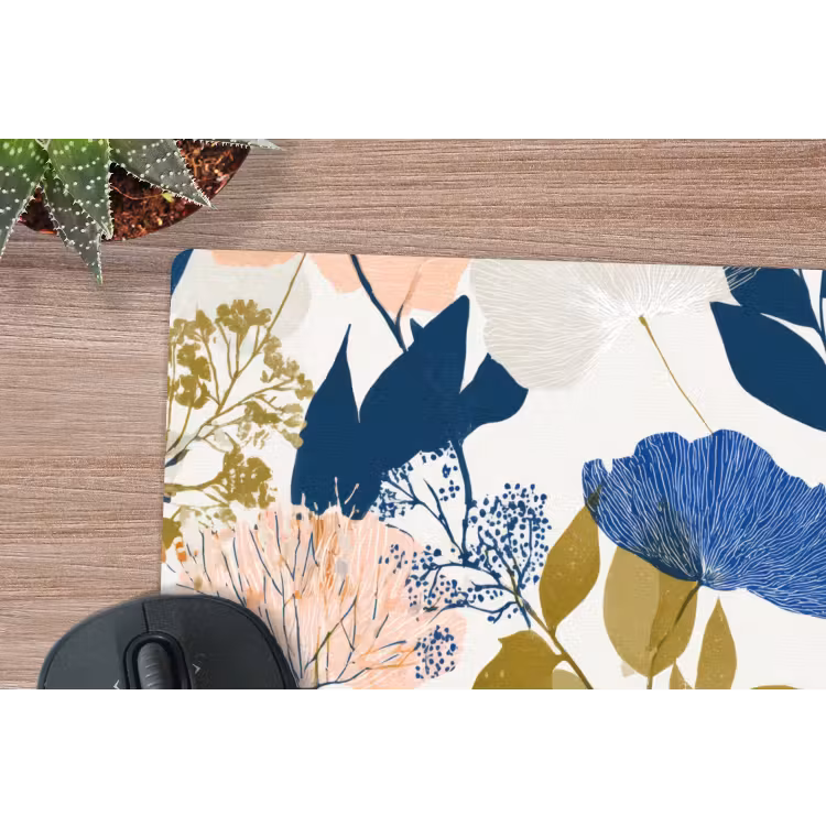 Bloemen - Botanisch - Kleurrijk muismat rubber klein 262 -closeup