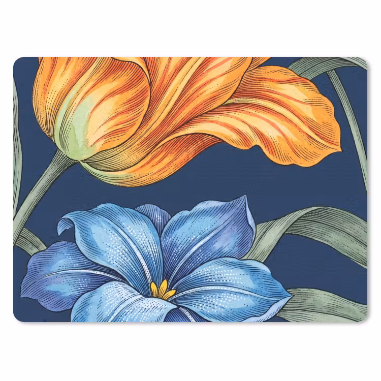 Mouse Pad - Flowers - Botanical - Pattern - Bloemen - Botanisch - Patroon muismat rubber klein